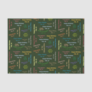 Papier Mousseline Février, 16 Anniversaire Tissue Paper