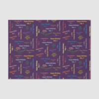 Février 7 Anniversaire Tissue Paper