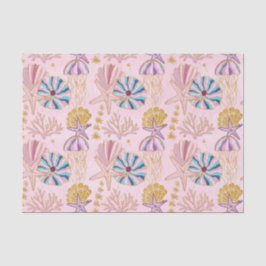 Papier Mousseline Fille Bébé rose sous la brise marine