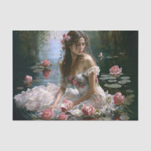 Papier Mousseline Fille dans l'eau