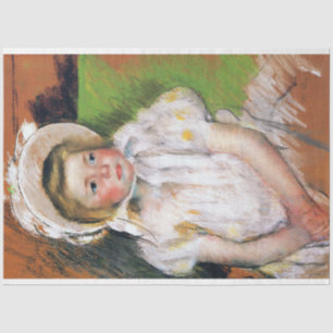 Papier Mousseline Fille dans une Bonnet Blanche, Mary Cassatt