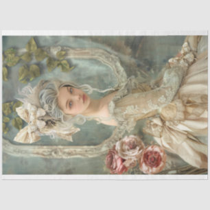 Papier Mousseline Fille de paysan vintage, Ère de Marie-Antoinette