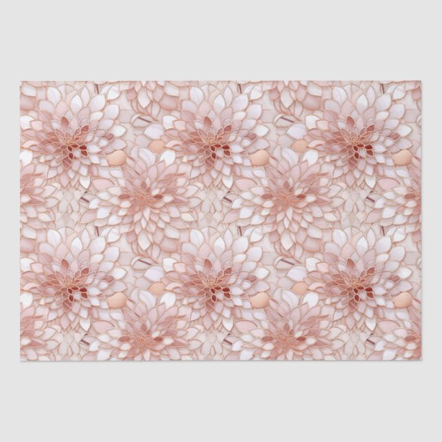 Papier Mousseline Fille Glam Rose Rose Or Floral (Recto)