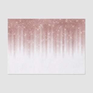 Papier Mousseline Fille Glamour Rose Parties scintillant or Gradient