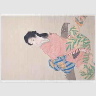 Papier Mousseline Fille Miyuki (élégante dame japonaise, art asiatiq