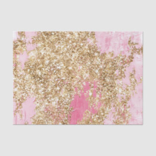 Papier Mousseline Fille Parties scintillant or rose Anniversaire