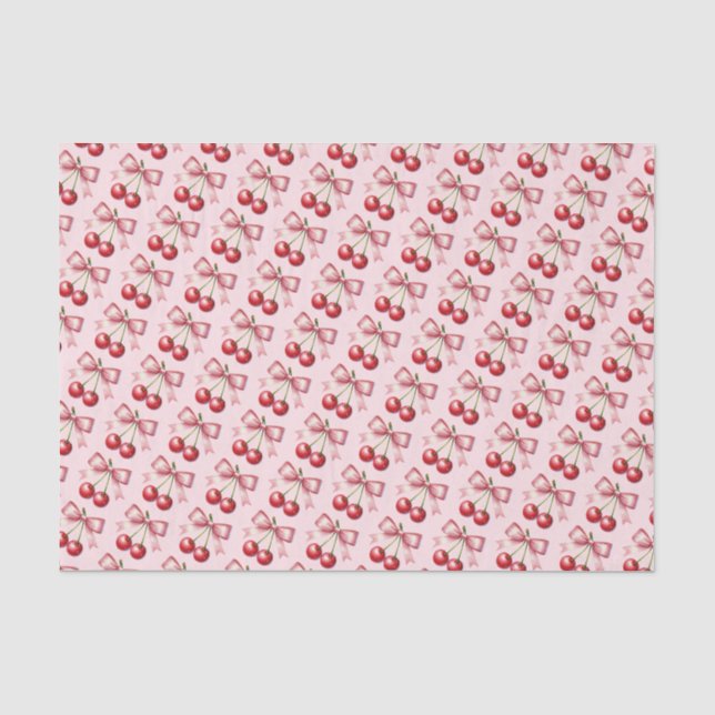 Papier Mousseline Fille rose Coquette rouge cerise (Recto)