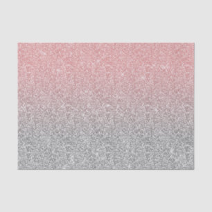 Papier Mousseline Fille Rose Gold Parties scintillant Argent Ombre D