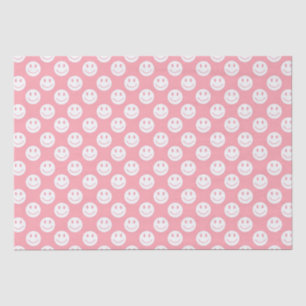 Papier Mousseline Fille rose joyeux visages