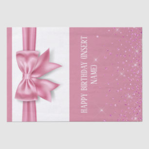 Papier Mousseline Filles roses anniversaire parties scintillant glam