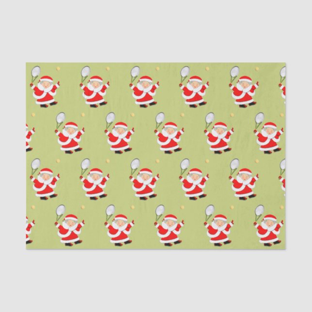 Papier Mousseline Filles Tennis Noël (Recto)