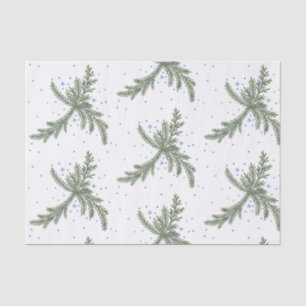 Papier Mousseline Fir Branches hiver