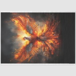 Papier Mousseline Firebird Phoenix sur le découpage de feu