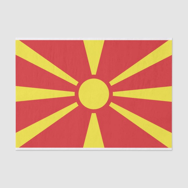 Papier Mousseline Flag de Macedonia (Recto)