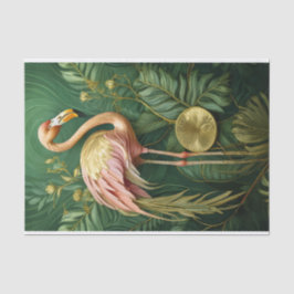 Papier Mousseline Flamant rose brillant Or, Élégant