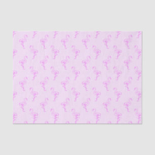 Papier Mousseline Flamant rose Fever Pink Tropical Motif