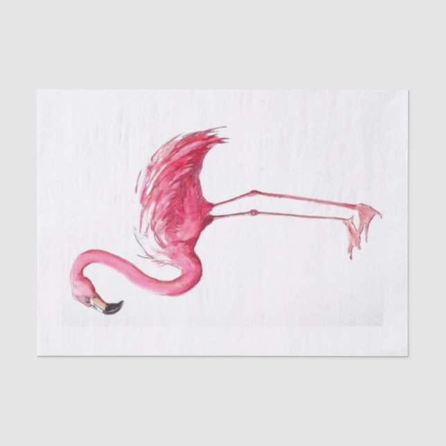 Papier Mousseline Flamant rose rose (Recto)
