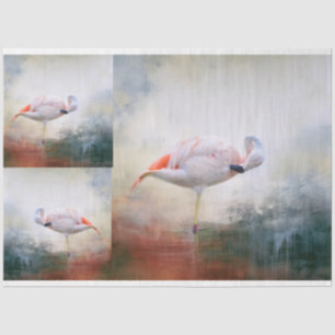 Papier Mousseline Flamant rose rose X3 Découpage