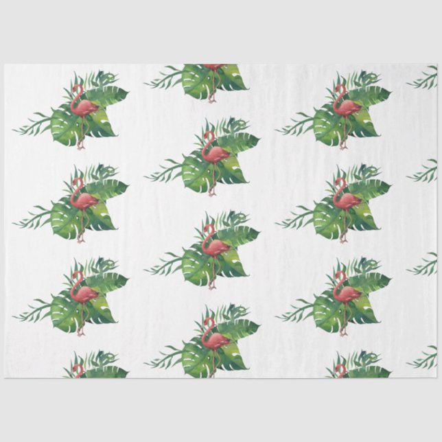 Papier Mousseline Flamant rose Tropical Vibes Series Design 10 (Recto)