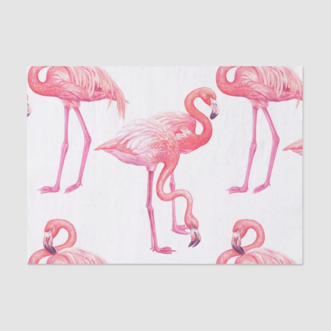 Papier Mousseline Flamants roses (Recto)