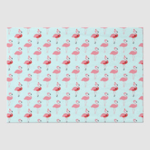 Papier Mousseline Flamants roses Père Noël Flamingo Modèle de Noël b