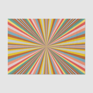 Papier Mousseline Flambée Colorée De Rayures Rétro