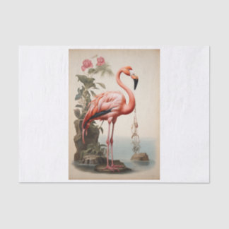 Papier Mousseline Flamingo decoupage tissue