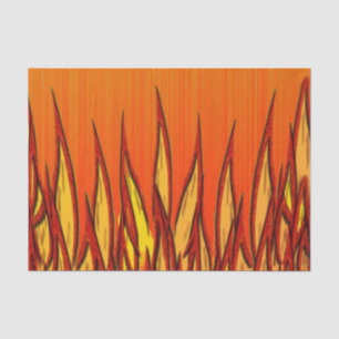Papier Mousseline Flammes de feu