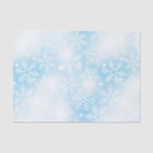 Papier Mousseline Flammes de neige et lumières bleues
