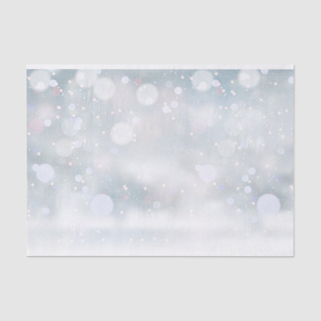 Papier Mousseline Flammes de neige gelées d'hiver Noël (Recto)