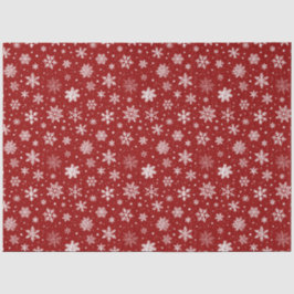 Papier Mousseline Flammes de neige rouges et blanches