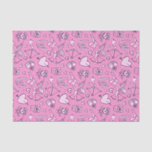 Papier Mousseline Flèche croustillante Roses roses roses Motifs Sain
