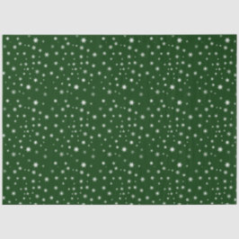 Papier Mousseline Flèche de neige verte et blanche