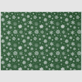 Papier Mousseline Flèche de neige verte et blanche