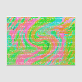 Papier Mousseline Flèche En Rose Et Vert
