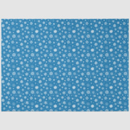Papier Mousseline Flèches blanches sur bleu clair