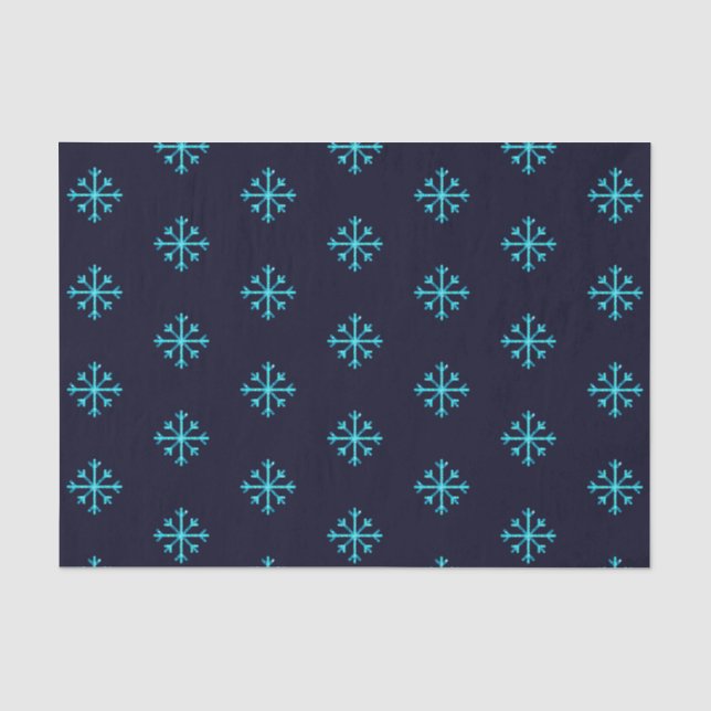 Papier Mousseline Flèches de neige de Parties scintillant bleue (Recto)