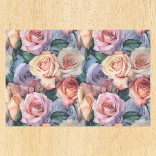 Papier Mousseline Fleur à fleurs Rose coloré Motif