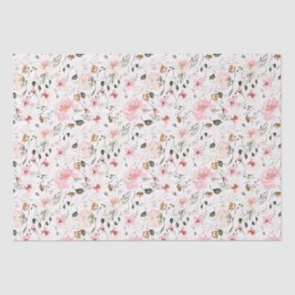 Papier Mousseline Fleur aquarelle moderne boho
