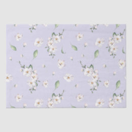 Papier Mousseline Fleur d'aquarelle printanière à l'encre élégante d