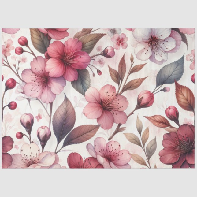 Papier Mousseline Fleur de cerise (Recto)