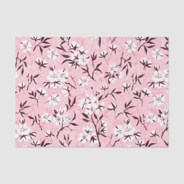 Papier Mousseline Fleur de cerisier blanc (Recto)