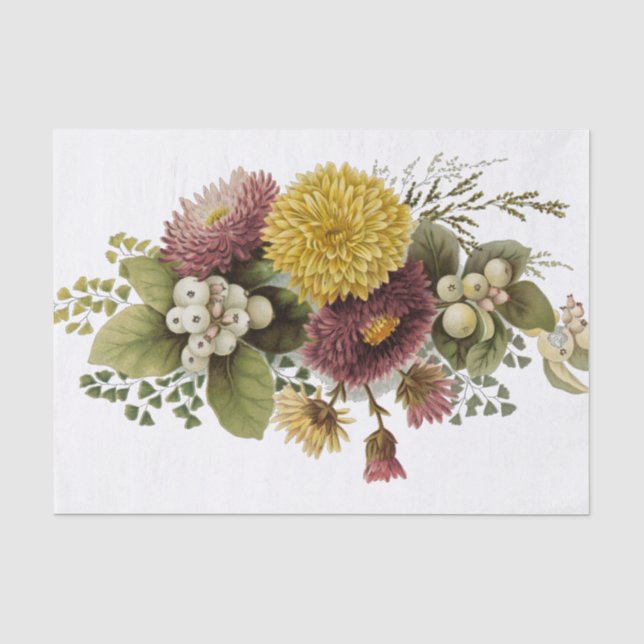 Papier Mousseline Fleur de chrysanthème mère florale (Recto)