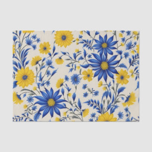 Papier Mousseline Fleur De Cornouailles Florales Et Fleurs Jaunes Dé