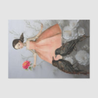 Fleur de fille vintage merveilleusement étrange & 