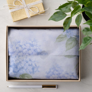 Papier Mousseline Fleur de Hortensia Bleu