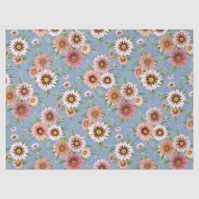 Papier Mousseline Fleur de marguerite rose (Recto)