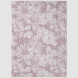 Papier Mousseline Fleur de Pâquerette Velouté Rose Poussiéreuse