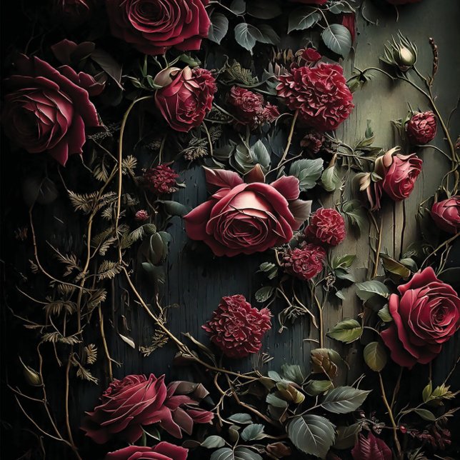 Papier Mousseline Fleur de rose sombre (Créateur téléchargé)