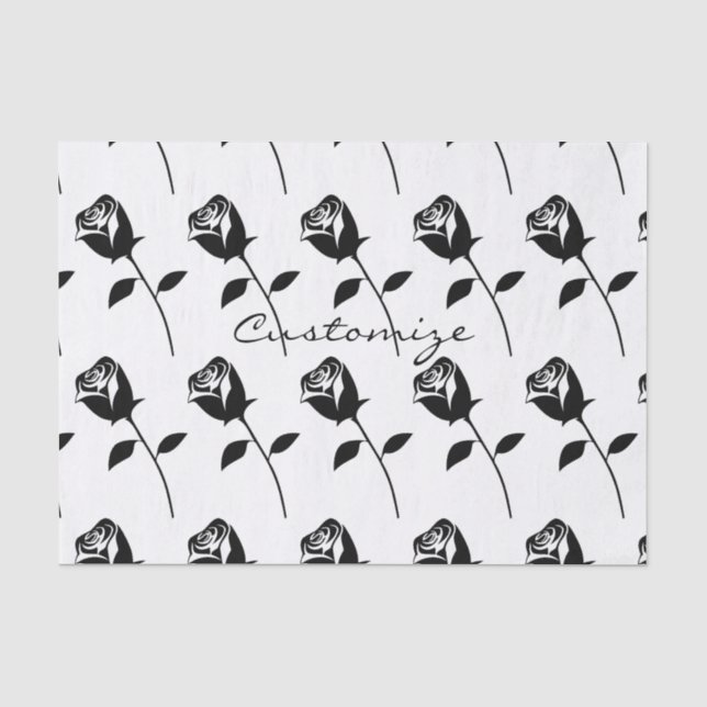 Papier Mousseline Fleur de Saint-Valentin noire Thunder_Cove (Recto)